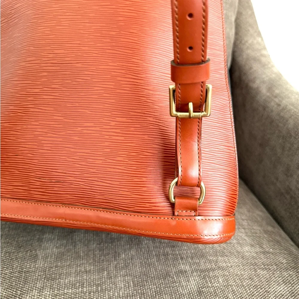 Authentic Louis Vuitton Epi Gobelin Backpack M52293 brown Epi leather